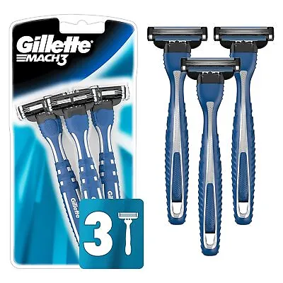 2Packs Of Gillette Mach3 Disposable Razors Total 6  Razors • $15.99