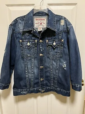 True Religion Men’s XXL (Fits Like XL) Jimmy Western Jean Jacket Flap Pocket • $55