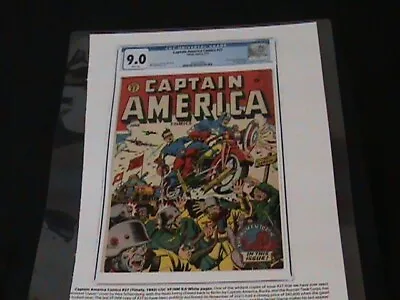 CAPTAIN AMERICA COMICS Ad Page Laminated • $1