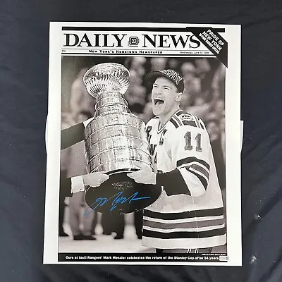 Mark Messier Autographed New York Rangers Daily News 16x20 Steiner CX • $159.99