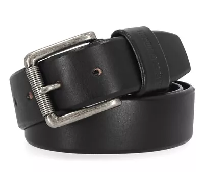 Harley-Davidson Men's Heritage Grooved Roller Leather Belt Black BMM004 • $35