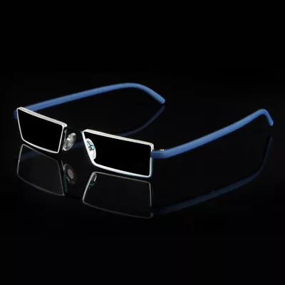 +2.0 Men Reading Glasses Blue Metal Frame Eyeglasses Fashion Slim Case Reader • $5.87