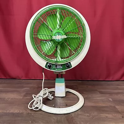 Vintage Hitachi Fan DG-65 B Green Blades Retro For Restoration Not Working  • $116.13