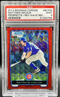 2012 BC Prospects Matt Szczur #/25 PSA 9 *Top Pop 1* Cubs Red Wave Refractor RC • $24.99