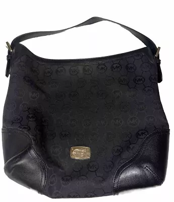 MICHAEL KORS MEDIUM MILLBROOK TOTE BLACK W LEATHER TRIM Shoulder Bag • $40