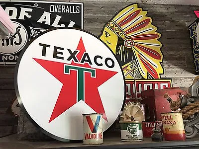 Antique Vintage Old Style Texaco Sign 23   • $75