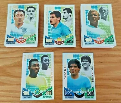 1 X Match Attax World Cup 2010 100 Club Cards Moore  Pele  Maradona Terry Etc • £1.50