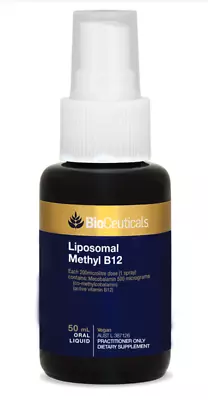 Bioceuticals Liposomal Methyl B12 50ml RRP $61.95 Free Postage • $44.95