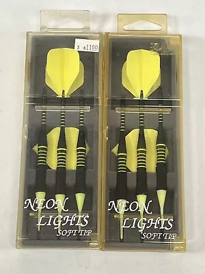 2 Vintage Dart Sets Neon Lights Soft Tips New Old Stock • $19