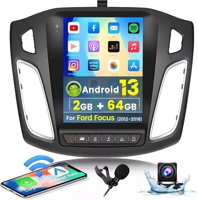 9.7  For Ford Focus MK3 2012-2018 Android 13 Car Stereo Radio GPS Carplay 2+64GB • £209.99