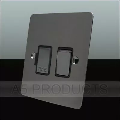 £12.95 • Buy Full Range Polished Black Nickel Flat Black Insert Metal Socket Switch Dimmer