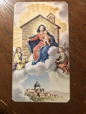 Vintage Catholic Holy Card - Our Lady Of Loreto - Holy House Of Loreto • $1.45