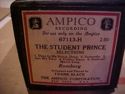 Ampico The Student Prince Player Piano Roll • $4.99