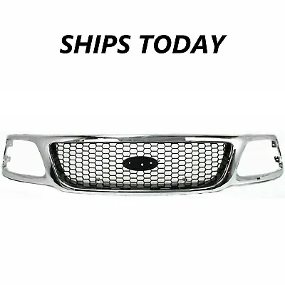 NEW Chrome And Black Grille For 1999-2003 Ford F-150 SHIPS TODAY • $137.55