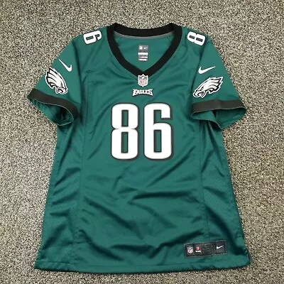 Philadelphia Eagles Zach Ertz Jersey Nike On Field Green Womens Large • $49.99