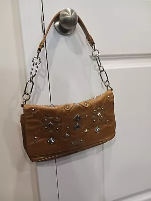 Rafe Brown Leather Studded Handbag • $44