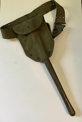 Vintage US Military Trench Folding Shovel And Cover Tombo Taiwan Butterfly Logo • $39.95