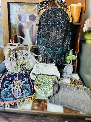 Lot 7 Vintage Beaded & Mesh Purses - As Is - Made In France And Germany • $120