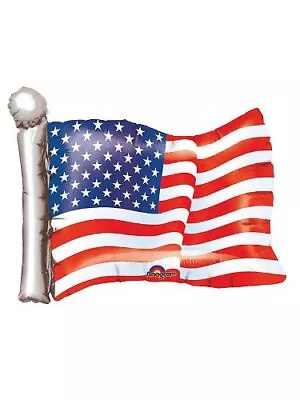 American Flag Mylar Foil Balloon Patriotic Party Decoration XL 27  • $6.99