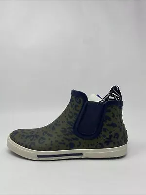 Joules Women’s Rain Boot Khaki Leopard Size 6M US  • $49.95