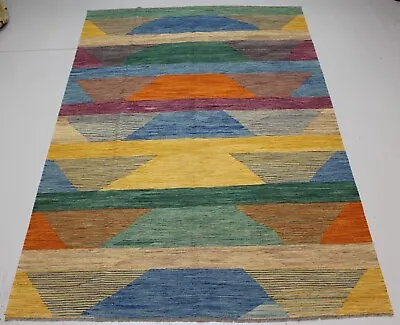 Contemporary Handmade Oriental Wool Gabbeh Design Kilim 295cm X204cm • £650