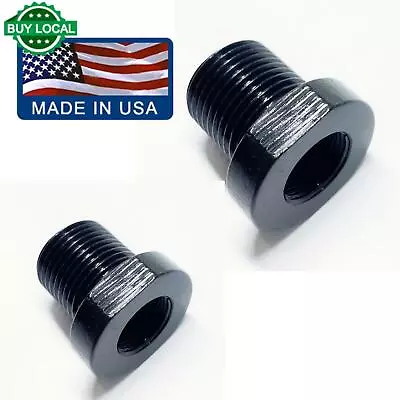 2 Pack 14x1 LH Female To 3/4x16 Male Muzzle Thread Adapter Steel Black • $16.39