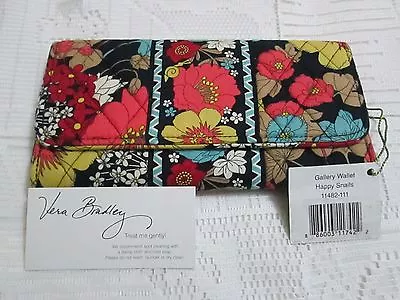 Vera Bradley HAPPY SNAILS Gallery WALLET CLUTCH For PURSE Tote BACKPACK Bag  NWT • $69.95