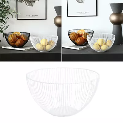 Kitchen Countertop Fruit Bowl Metal Hanging Fruit Basket Fruit Decorate Bowl • £14.65