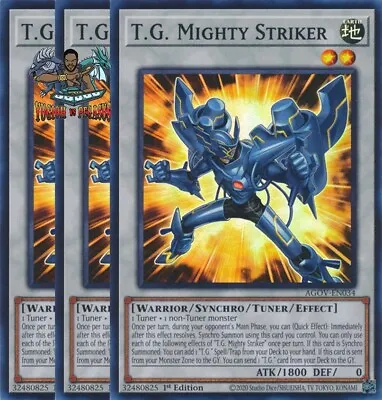 Yugioh! 3x T.G. Mighty Striker AGOV-EN034 Super Rare 1st Ed NM • $2.27