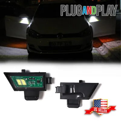 Rearview Side Mirror LED Puddle Lights Bulbs For Volkswagen VW Golf GTi MK6 MK7 • $14.99