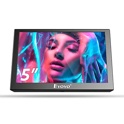Eyoyo 5  Inch TFT Mini Monitor LCD Display Screen HD/VGA/BNC/AV Video Input Desk • $154.42