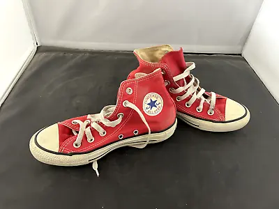 Converse CHUCK TAYLOR Red W6 M4 High Top Unisex Canvas Sneakers Shoes • $24.99