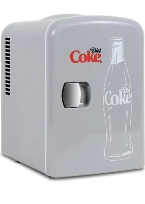 Diet Coca Cola Design Mini Fridge/Drinks Cooler Refrigerator Gray- 4L • £125