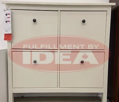 Brand New IKEA HEMNES Shoe Cabinet With 4 Compartments In White 601.561.21 • $207.80