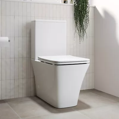 Close Coupled Rimless Toilet With Soft Close Seat - Boston BUN/BeBa_27552/78707 • £199.92