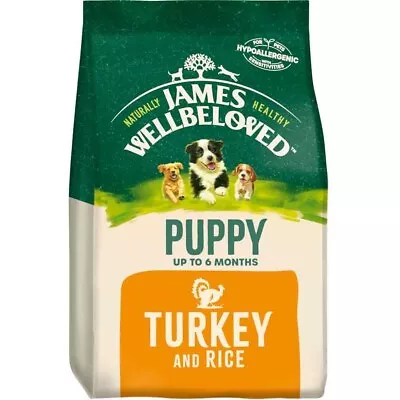 James Wellbeloved Puppy Dry Dog Food - Turkey & Rice - 2kg • £19.99