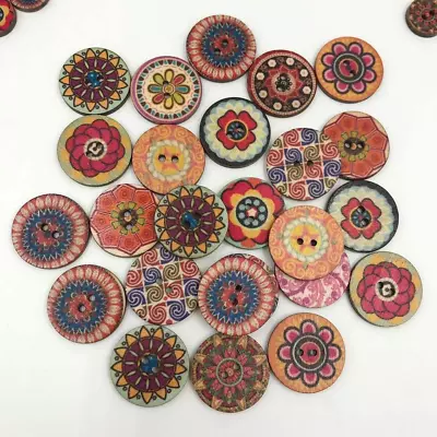 Buttons For Crafts 100Pcs Big Button Cute Large Decorative Buttons 1Inch Flower • $7.05