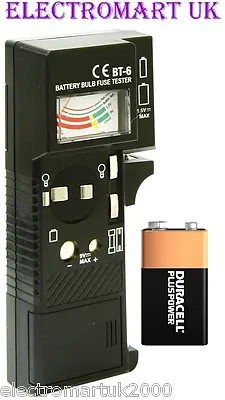 Battery Bulb Lamp Fuse Continuity Tester Checker 1.5v 9v Aa Aaa C D Pp3 Inc Batt • £9.90