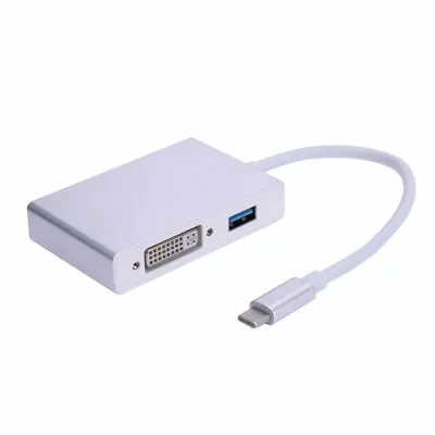 $29.95 • Buy 4-in-1 USB Type-C To HDMI DVI VGA Adapter Hub