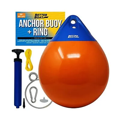 Anchor Buoy & Retrieval Ring Vinyl Boat Bouy Balls Round Boat Mooring Buoys ... • $101.93