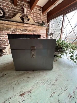 $19.95 • Buy Vintage METCO Metal Craft Products Co Phila PA Metal File Lock Box 1950s