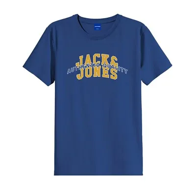 Jack & Jones Mens T-Shirt Short Sleeve Summer Top Graphic Print 100% Cotton • £4.99