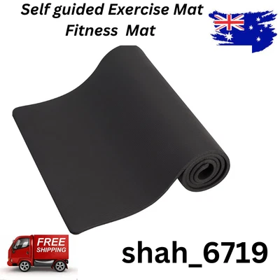 $12.49 • Buy Self Guided Exercise Mat Gym Fitness Pilates Yoga Mat Pad Non-slip Floor