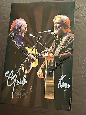 Autographed Merle Haggard & Kris Kristofferson Acoustic Show Print • $194