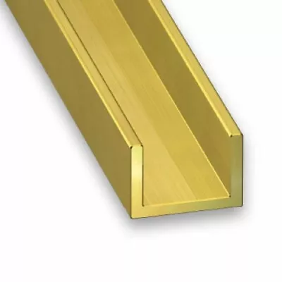 Brass U Channel 6MM X 0.8MM X 1M PACKS Of 3 5 10 15 20 25 And 50 • £19.99