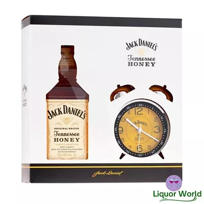 Jack Daniel's Tennessee Honey Flavoured Whiskey + Alarm Clock Gift Pack 700mL • $159.49