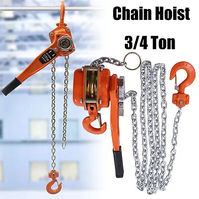 3/4Ton G80 Mini Lever Chain Hoist Ratchet Type Come Along Puller Highly Portable • $55.12