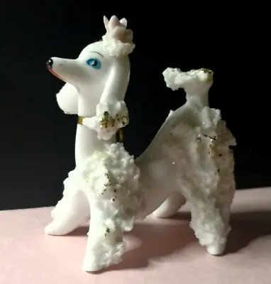 Vintage Porcelain Miniature Spaghetti Trim Poodle Figurine • $8.99