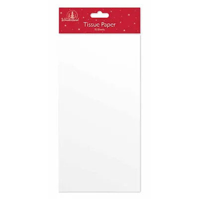 Tissue Paper White - 10 Sheets Christmas Wrapping Gifts Presents Art Crafts • £3.19