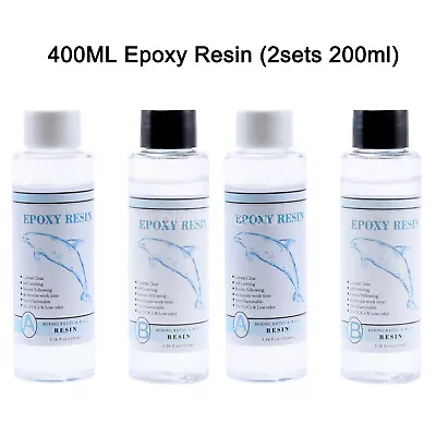 400ML 1:1Ratio Epoxy Resin Crystal Clear Resin Coating Paste AB Art Kit AU • $28.49